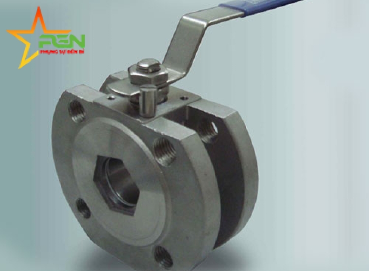 Van bi nối bích wafer SS304 1pc PN16 FE/SS304 1pc Wafer Flanged Ball Valve PN16 FE