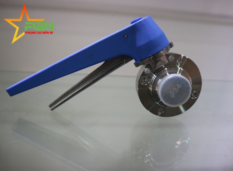 VAN BƯỚM TAY KẸP INOX 304, VAN BƯỚM TAY KẸP INOX 316, VAN TAY KẸP, VAN TAY GẠT, VAN BƯỚM VI SINH