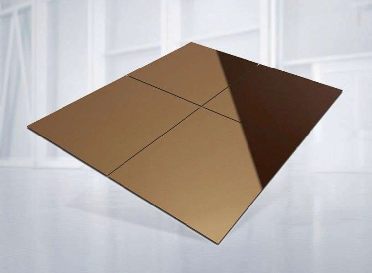 TẤM INOX GƯƠNG BÓNG MÀU VÀNG HỒNG 8K - ROSE GOLD MIRROR