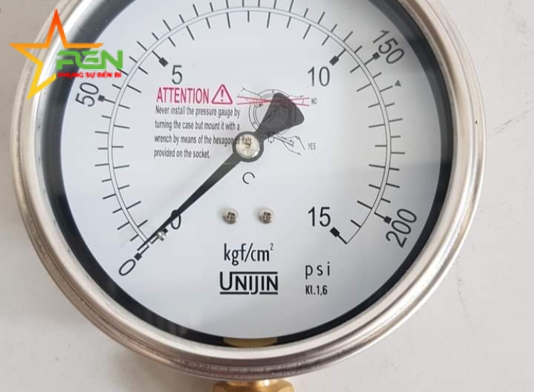 ĐỒNG HỒ ÁP SUẤT CHÂN ĐỨNG | UNIJIN | P110(A)/ UNIJIN PRESSURE GAUGE P110