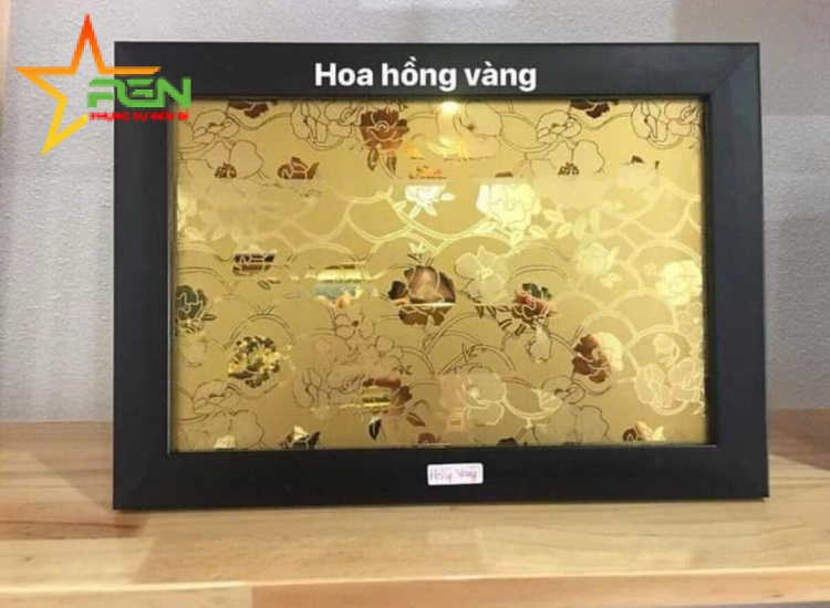 TẤM INOX HOA VĂN HỒNG VÀNG