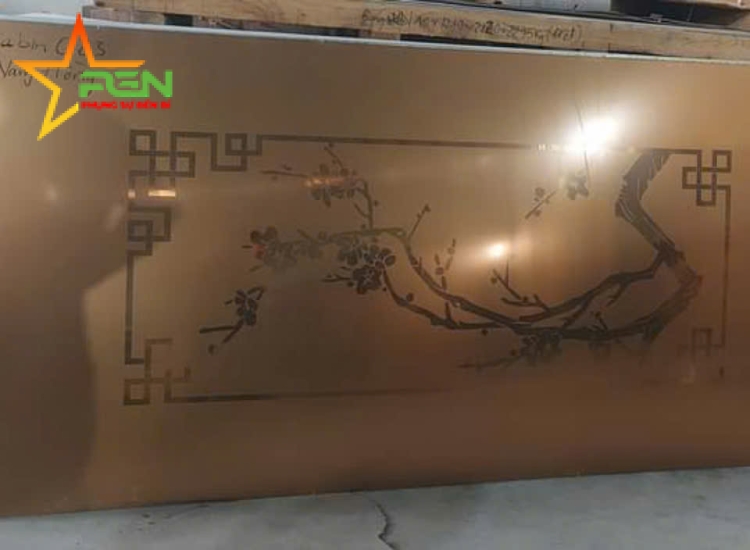 TẤM INOX HOA VĂN CÂY ĐÀO